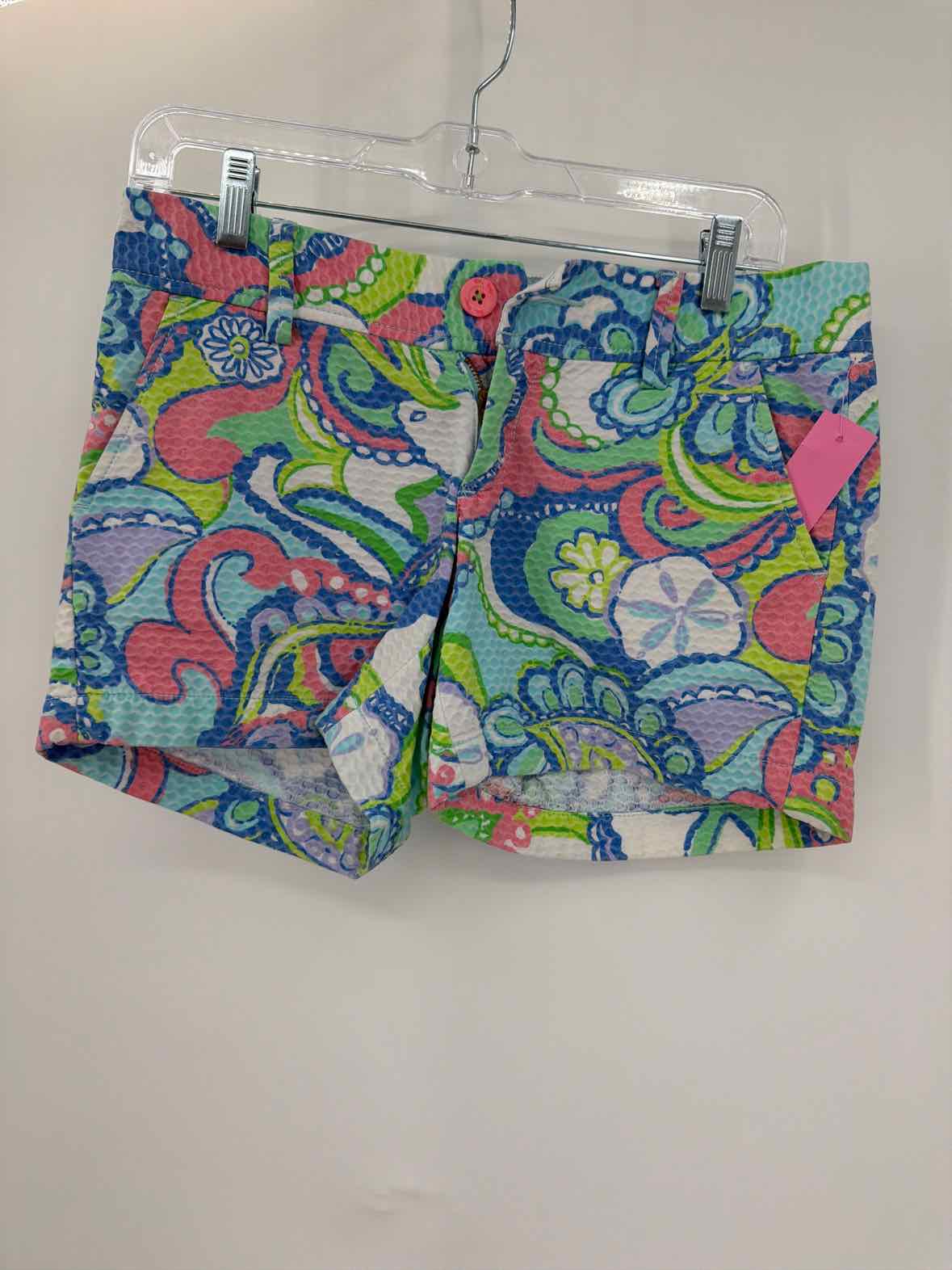 Pre-Owned Lilly Pulitzer Blue Size 00 Callahan Printed Shorts | True Fashionistas.