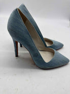 Pre-Owned Alice + Olivia Blue Size 8.5 Denim Pump Heels | True Fashionistas.