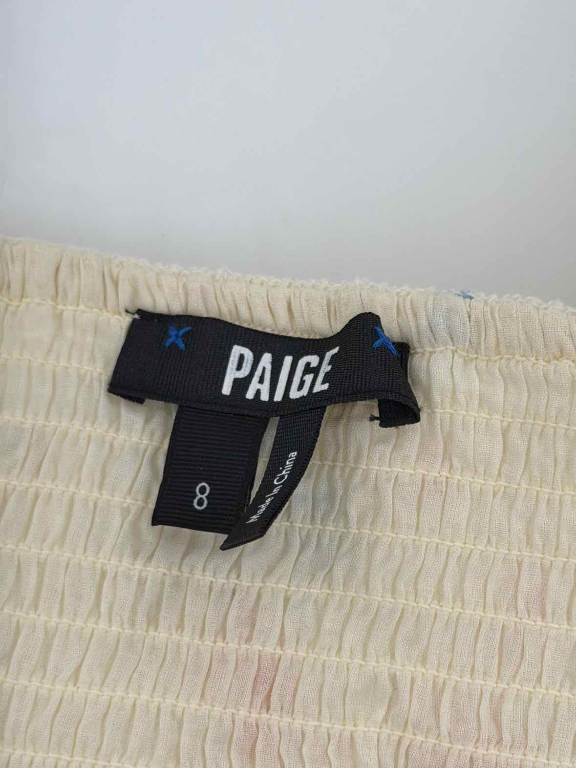 Pre-Owned Paige Ivory Size 8 Long Short Sleeve Dress | True Fashionistas.
