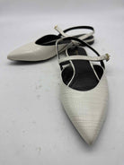 Pre-Owned Celine White Size 9 Slingback Flats | True Fashionistas.