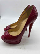 Pre-Owned Christian Louboutin Red Size 9.5 Stiletto Heels | True Fashionistas.