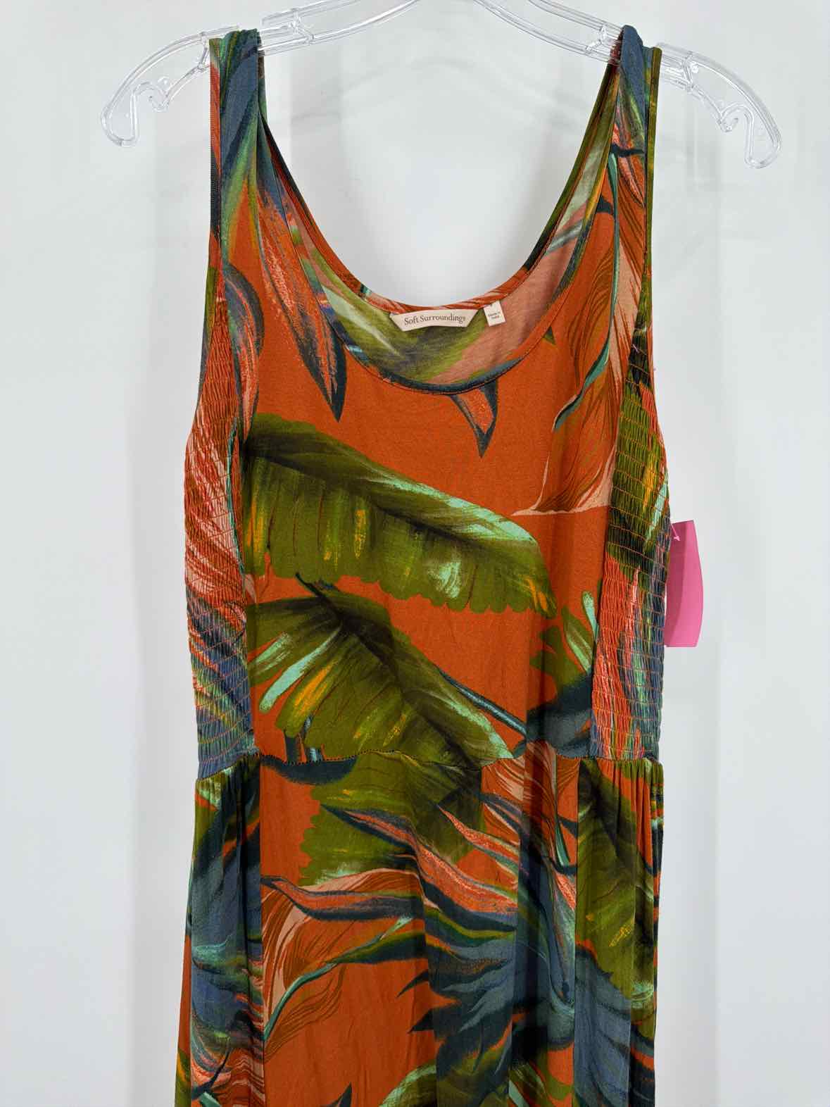 Pre-Owned Soft Surroundings Tan Size Small Long Sleeveless Dress | True Fashionistas.