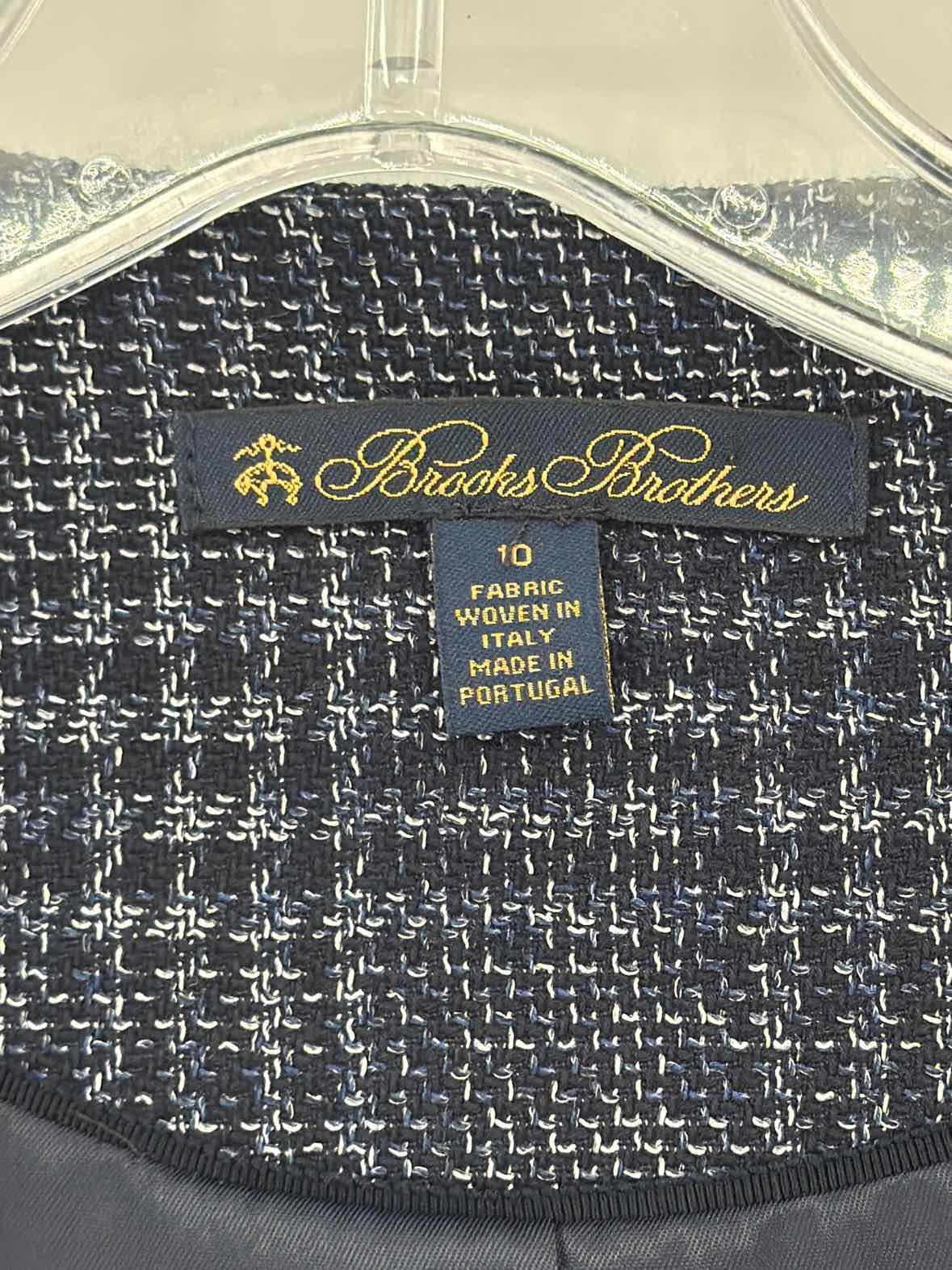 Pre-Owned Brooks Brothers Navy Size 10 Boucle Blazer | True Fashionistas.