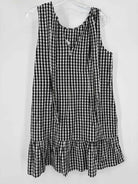 Pre-Owned J Crew Black Size XL Check Print Short Sleeveless Dress | True Fashionistas.