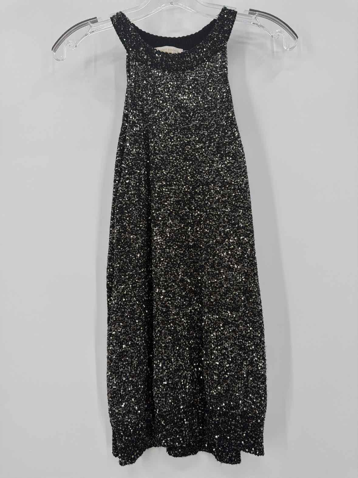 Pre-Owned Ramy Brook Black Size XL Knit Sequin Tank Top | True Fashionistas.