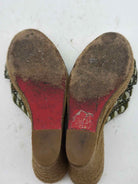 Pre-Owned Christian Louboutin Green Size 36 Wedge Heels | True Fashionistas.