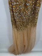 Pre-Owned Jovani Gold Size 4 Gown Long Evening Gown | True Fashionistas.