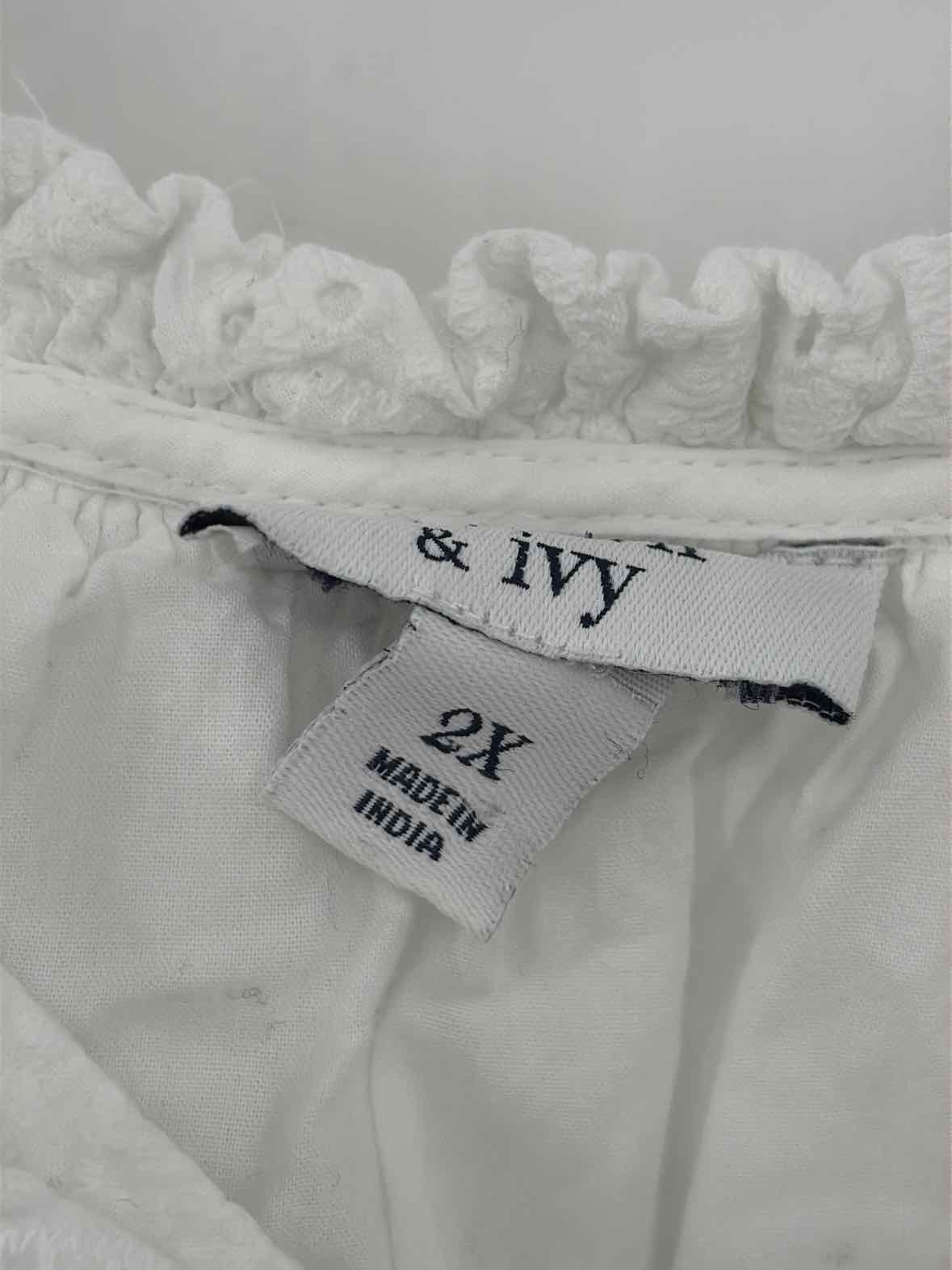 Crown & Ivy White Size 2X Blouse | True Fashionistas.