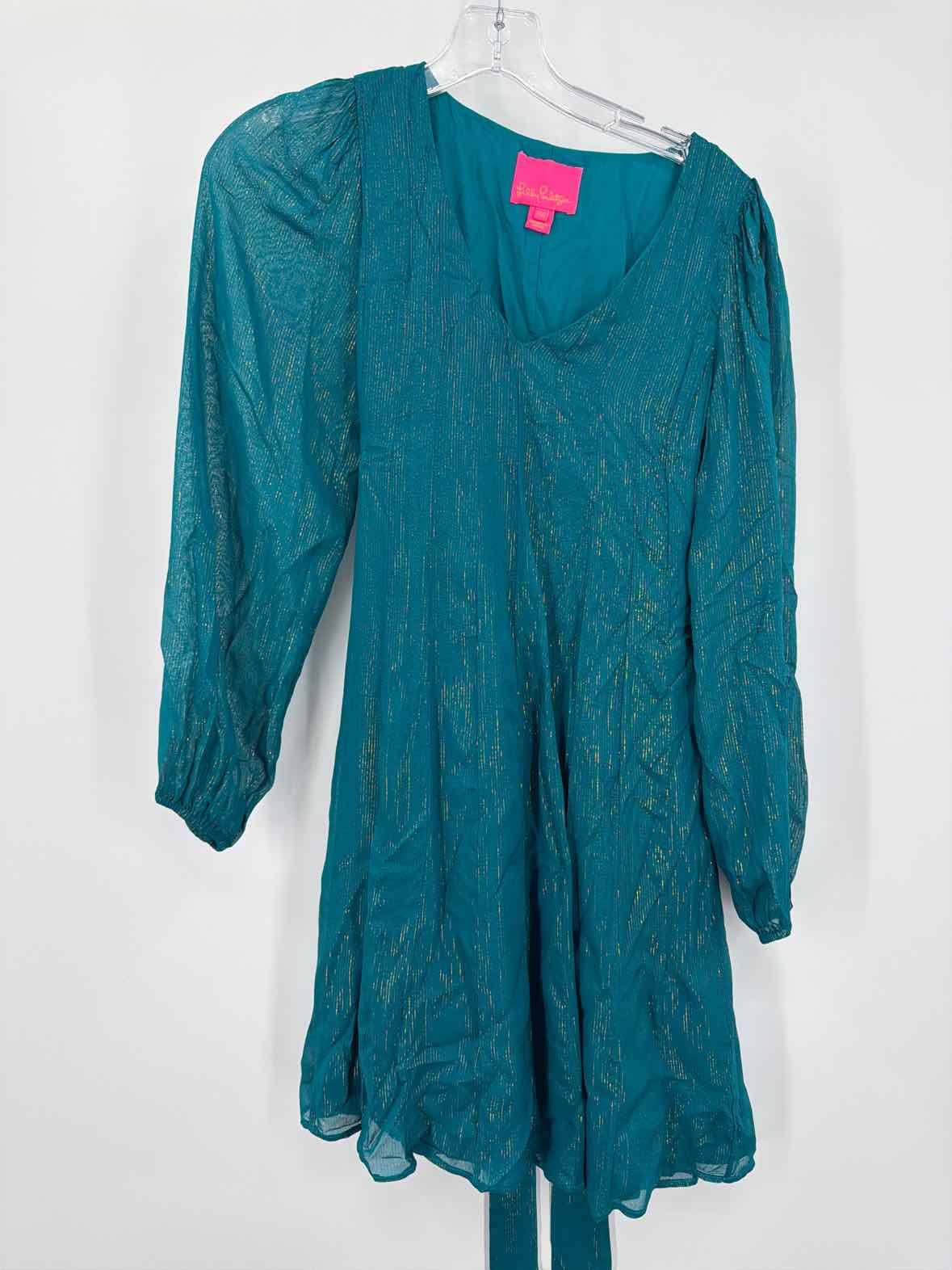 Pre-Owned Lilly Pulitzer Blue Size XXS Short Long Sleeve Dress | True Fashionistas.