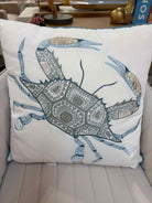 Rightside Design Embroidered Crab Pillow | True Fashionistas.
