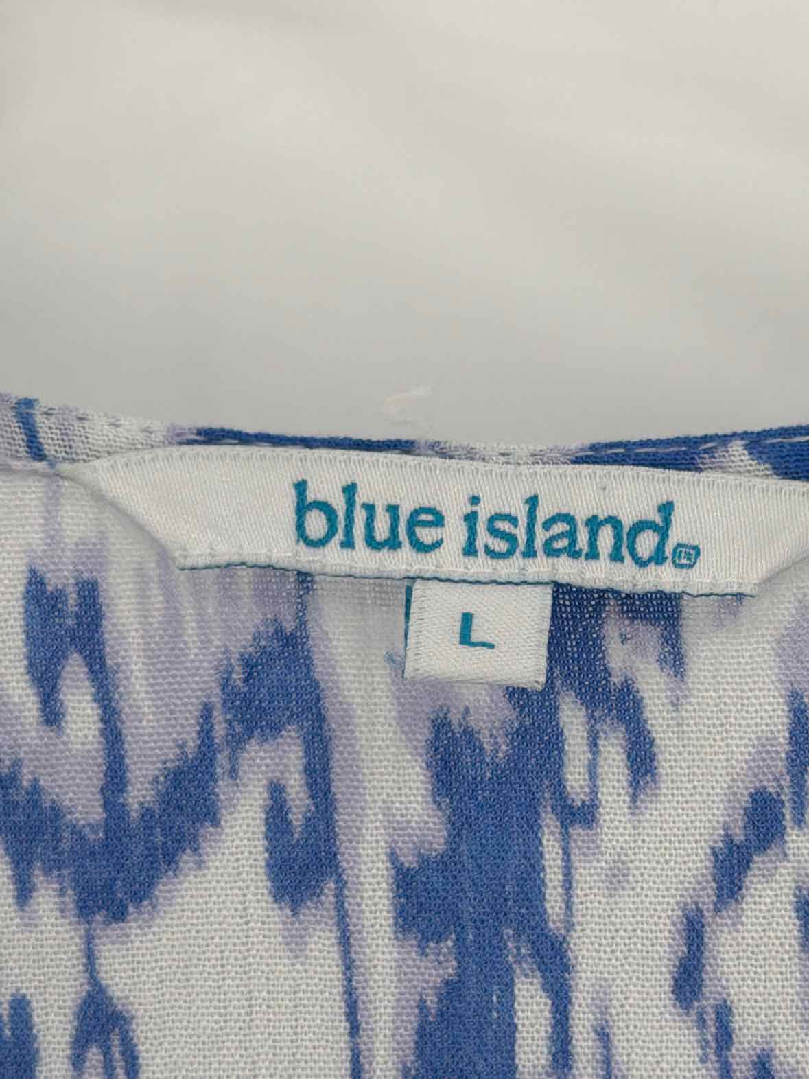 Pre-Owned Blue Island Blue Size Large La Pateau Sleeveless Dress | True Fashionistas.
