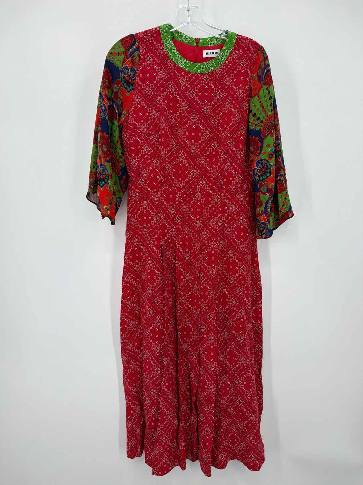Pre-Owned Rixo Red Size 8 Long Long Sleeve Dress | True Fashionistas.