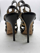 Pre-Owned Jimmy Choo Black Size 37 Caged Heels | True Fashionistas.