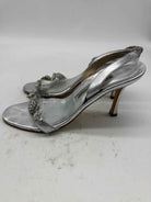 Pre-Owned Manolo Blahnik Silver Size 6.5 Strappy Heels | True Fashionistas.