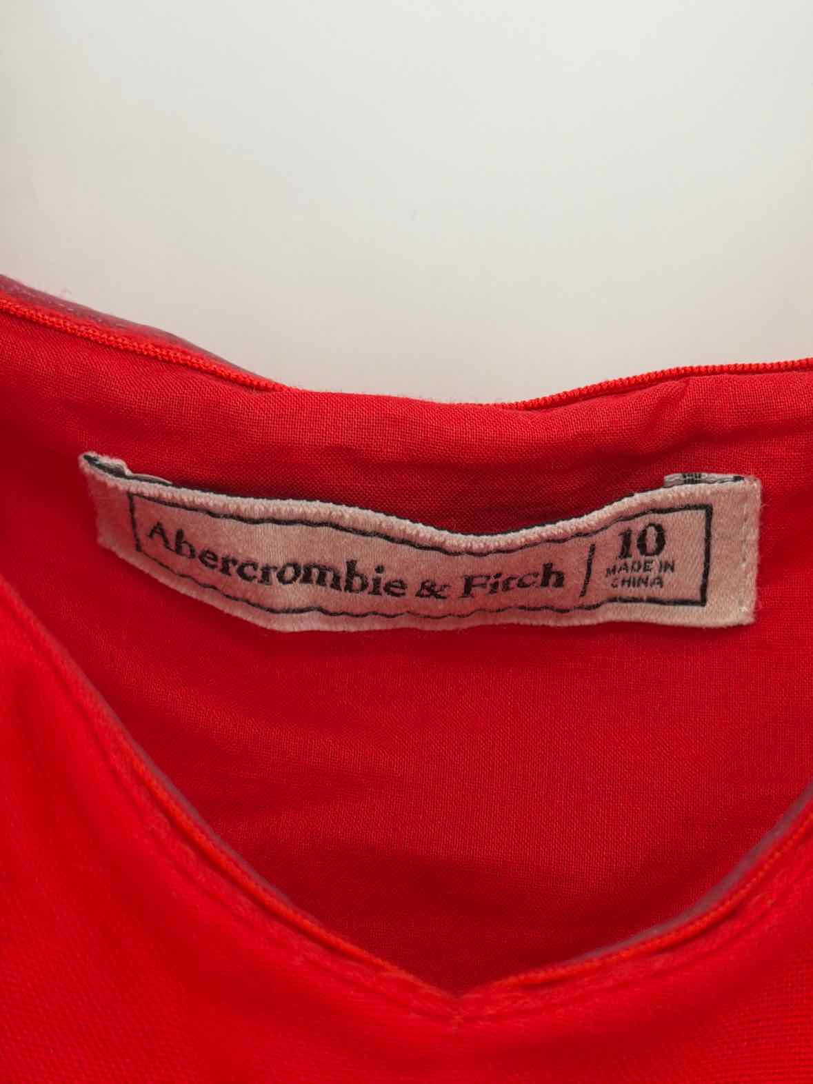 Pre-Owned Abercrombie & Fitch Red Size 10 Short Sleeveless Dress | True Fashionistas.
