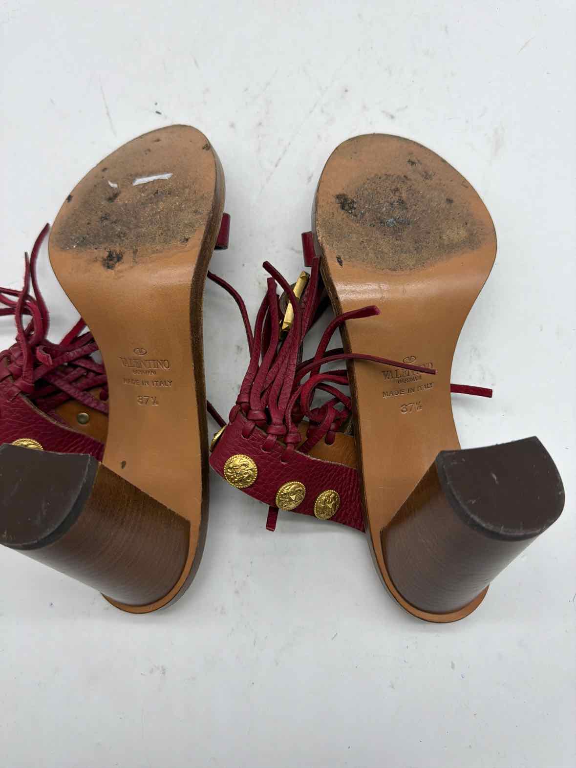 Pre-Owned Valentino Red Size 7.5 Fringe Heels | True Fashionistas.
