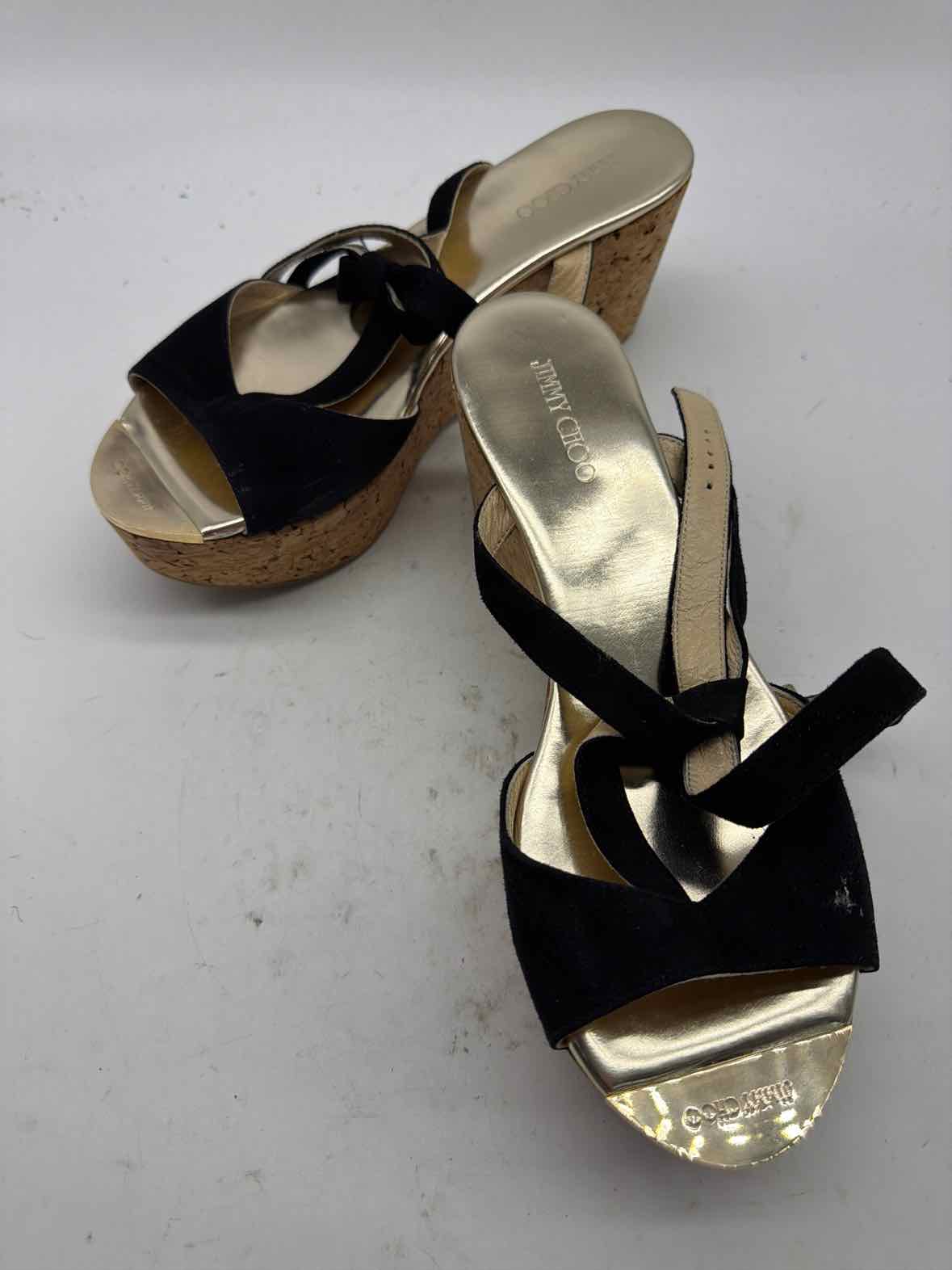 Pre-Owned Jimmy Choo Black Size 9 Strappy Heels | True Fashionistas.