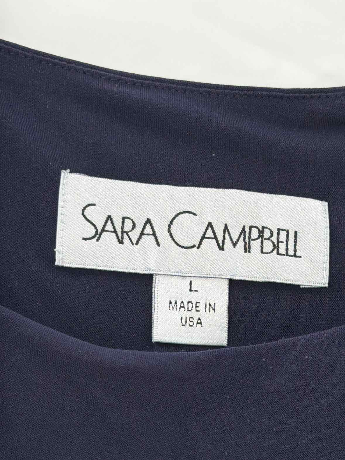 Pre-Owned Sara Campbell Navy Size Large Long Short Sleeve Dress | True Fashionistas.