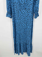 Pre-Owned Nobody's Child Blue Size 8 Long Long Sleeve Dress | True Fashionistas.