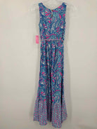 Pre-Owned Lilly Pulitzer Target Blue Size Large Long Sleeveless Dress | True Fashionistas.