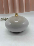 Pink Shade White Base Ceramic Lamp | True Fashionistas.