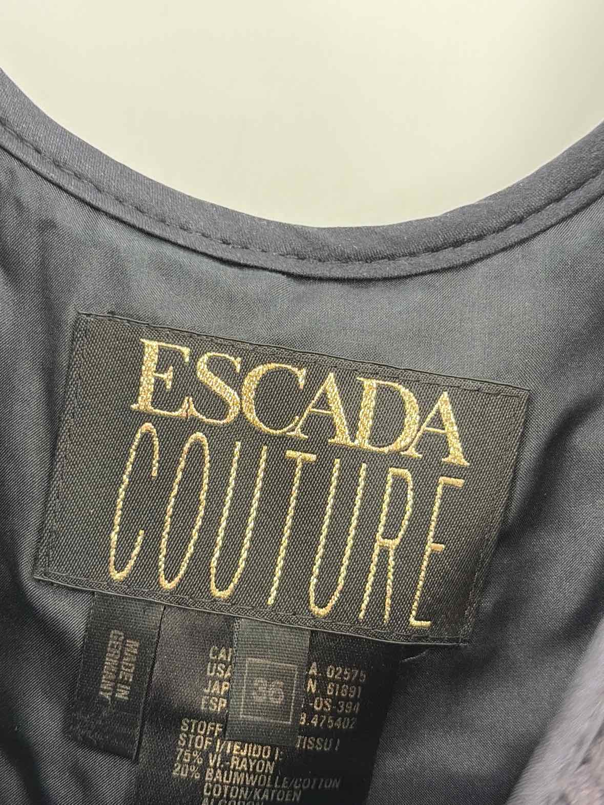 Escada Black Size 36 Floral Knee Length Sleeveless Dress | True Fashionistas.