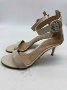 Pre-Owned Gianvito Rossi Ivory Size 5.5 Ankle Heels | True Fashionistas.