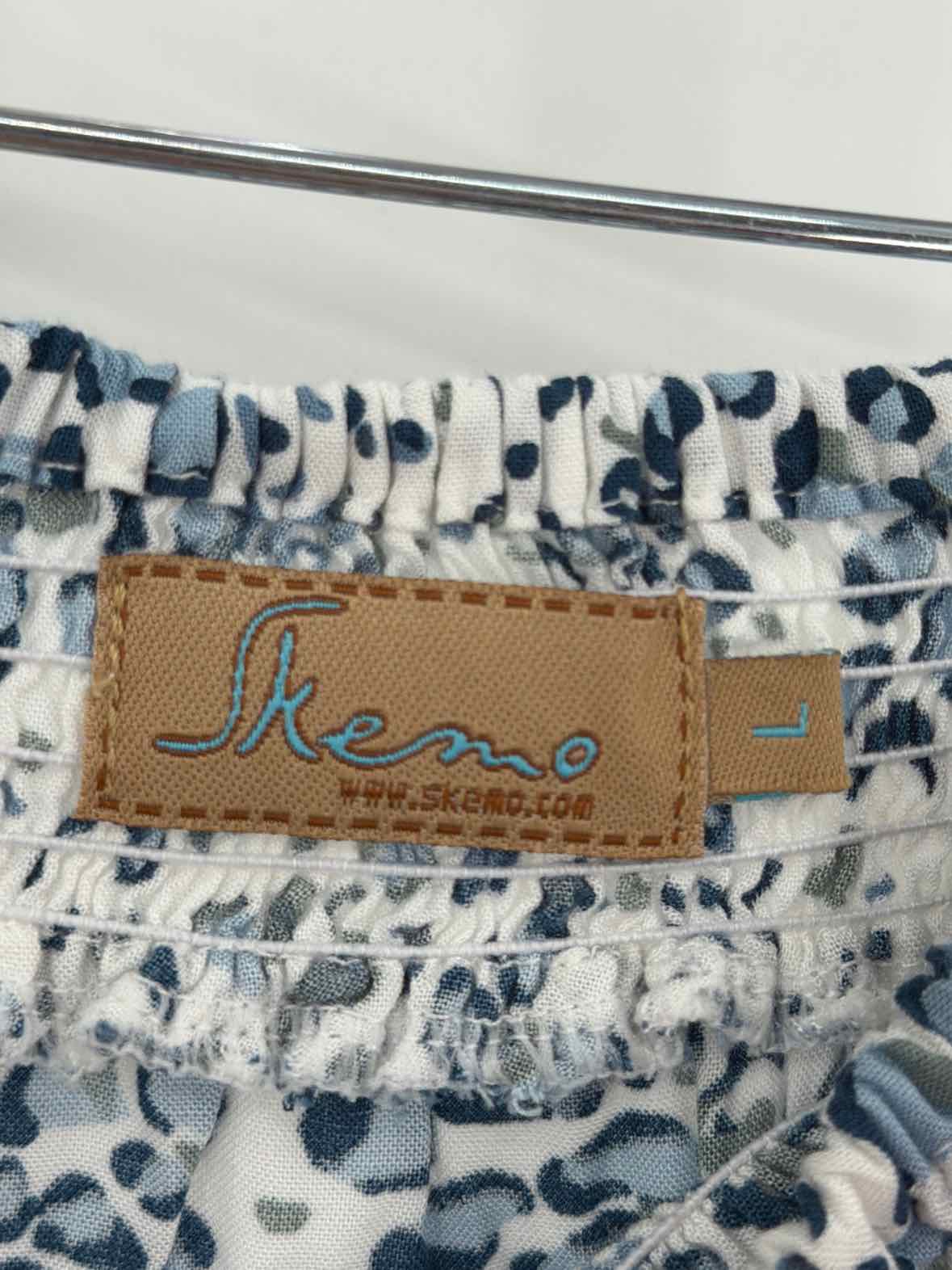 Pre-Owned Skemo Blue Size Large Strapless Jumpsuit | True Fashionistas.