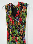 Pre-Owned Milly Black Size 8 Floral Long Sleeveless Dress | True Fashionistas.