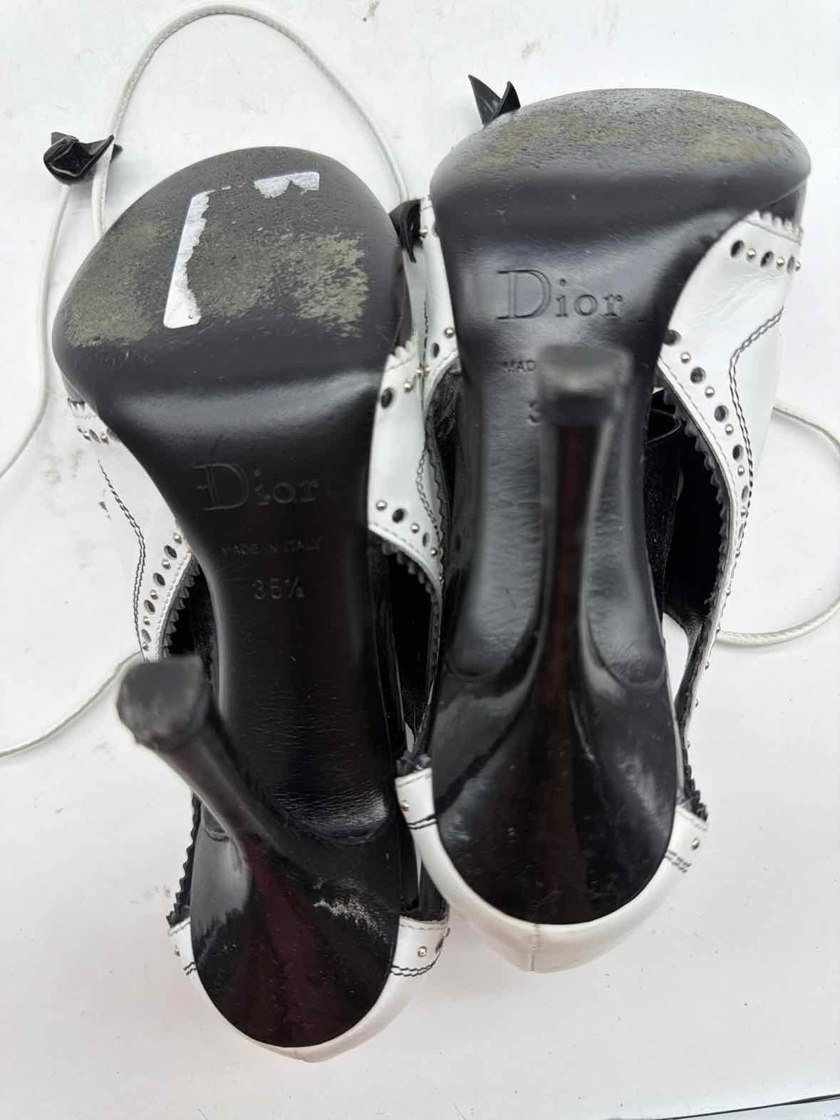 Pre-Owned Christian Dior White Size 5.5 Caged Heels | True Fashionistas.