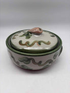Louisville Stoneware Green & Pink Pot | True Fashionistas.