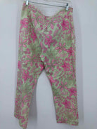 Pre-Owned Lilly Pulitzer Green Size 10 Vintage Printed Pants | True Fashionistas.