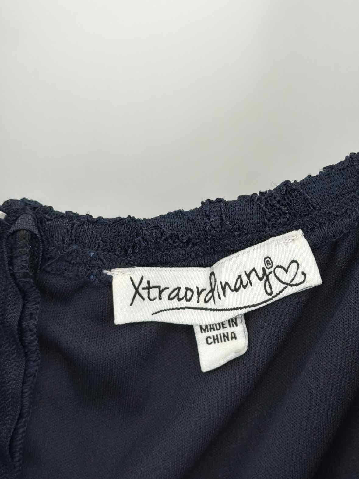 Pre-Owned Xtraordinary Navy Size 11 Lace Short Sleeveless Dress | True Fashionistas.