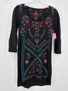 Pre-Owned Johnny Was Black Size XS Short Long Sleeve Dress | True Fashionistas.