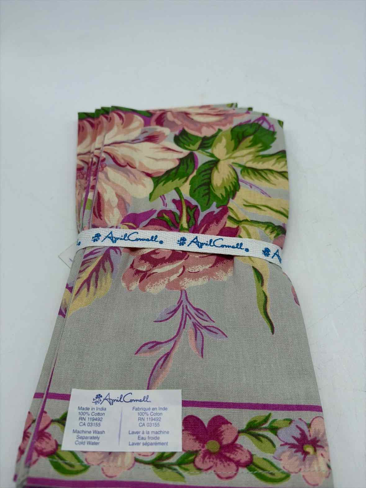 Set Of 4 April Cornell Floral Napkins | True Fashionistas.