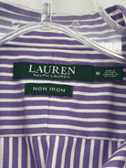 Pre-Owned Lauren Purple Size Medium Stripe Button Down | True Fashionistas.
