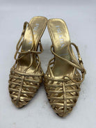 Pre-Owned Prada Gold Size 5.5 Strappy Heels | True Fashionistas.