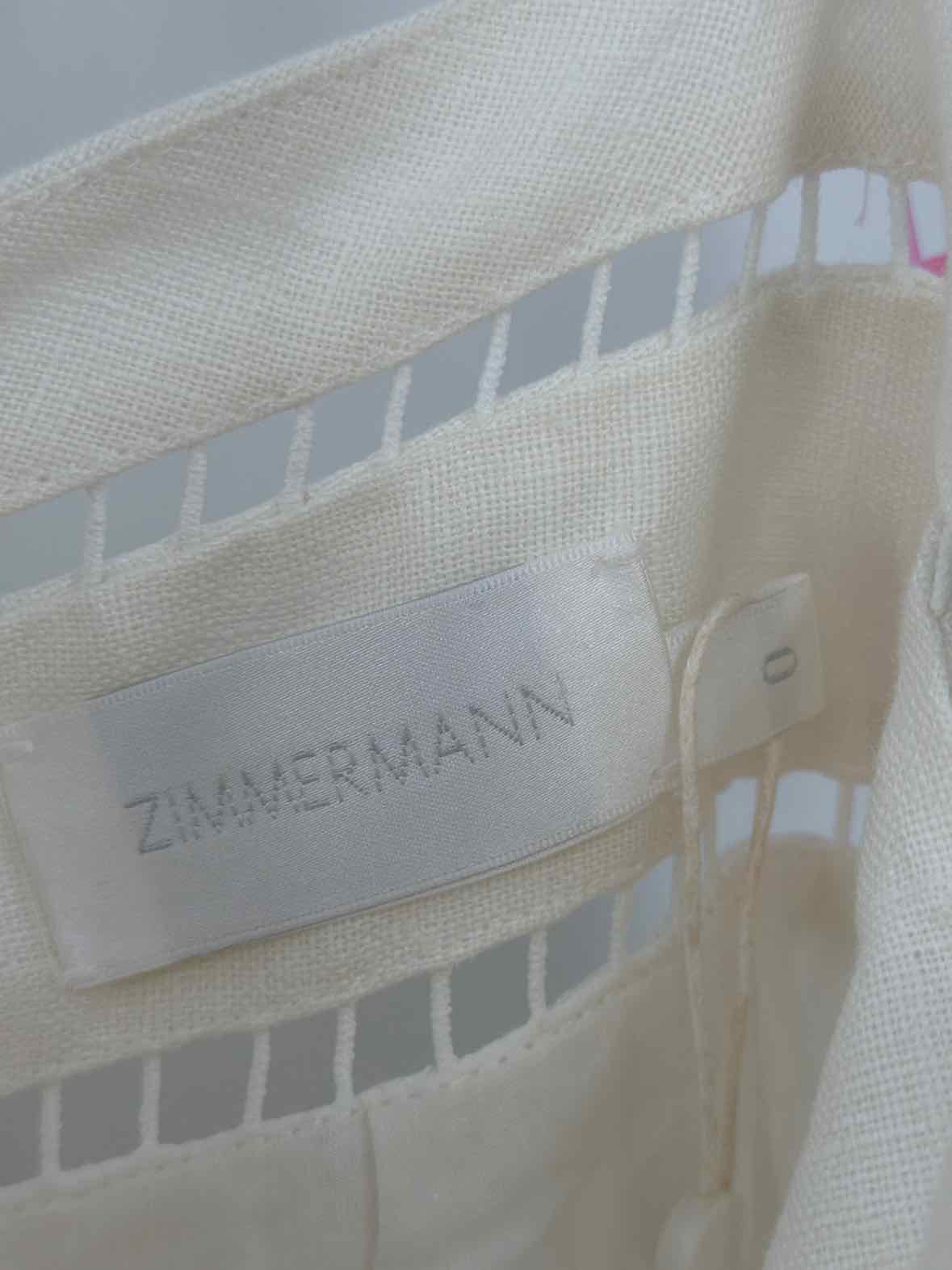 Pre-Owned Zimmermann Ivory Size 0/2 Sleeveless Jumpsuit | True Fashionistas.