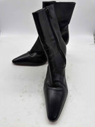 Pre-Owned Christian Louboutin Black Size 6.5 Leather Ankle Boot Boots | True Fashionistas.
