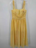 Pre-Owned Post Meridiem Yellow Size Large Long Evening Gown | True Fashionistas.