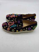 Pre-Owned Christina Love Black Size 6 Beaded Candy Boat Flats | True Fashionistas.