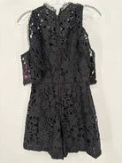 Pre-Owned Alice + Olivia Black Size 2 Lace Long Sleeve Romper | True Fashionistas.