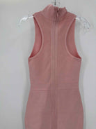 Pre-Owned House of London Pink Size Medium Knit Bodycon Midi Sleeveless Dress | True Fashionistas.