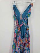Pre-Owned For Love & Lemons Blue Size XL Long Sleeveless Dress | True Fashionistas.