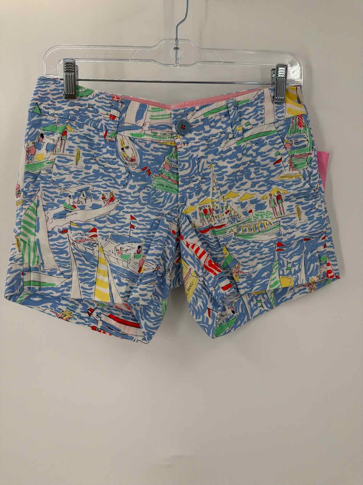 Pre-Owned Lilly Pulitzer Blue Size 00 Callahan Printed Shorts | True Fashionistas.