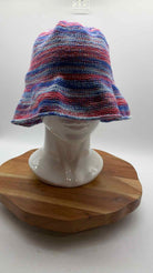 Soraya Hennessy Blue Knit Bucket Hats | True Fashionistas.
