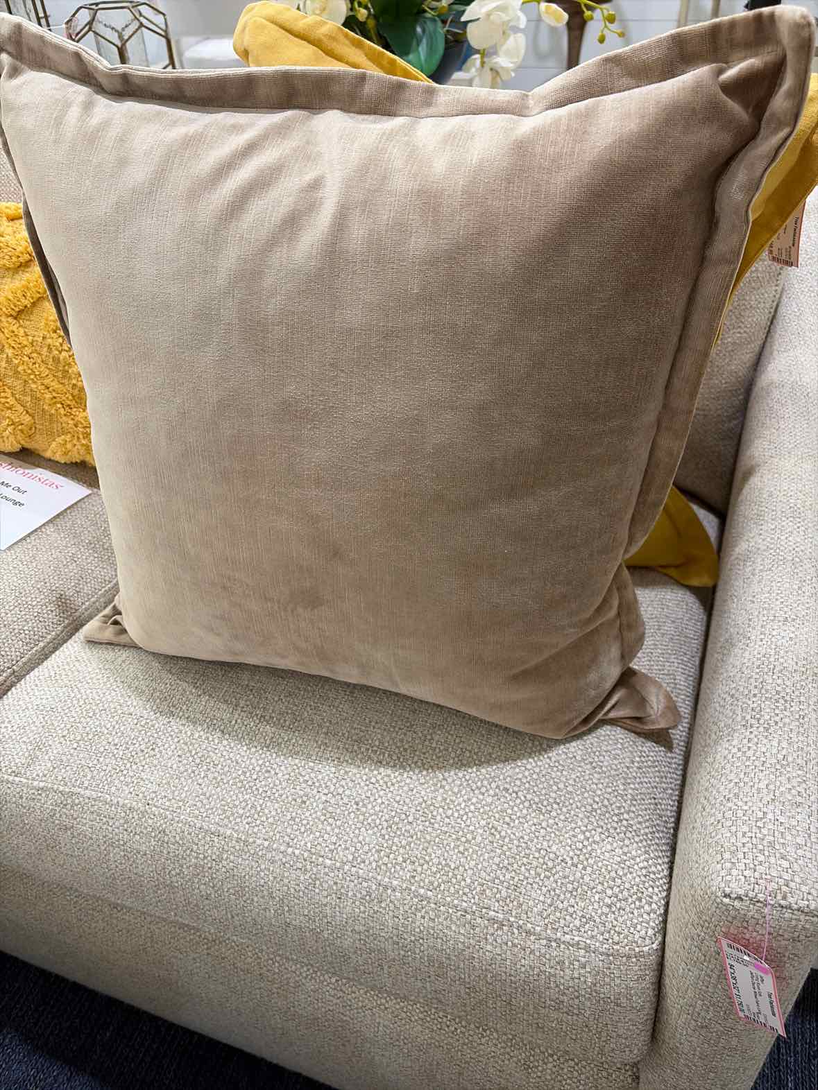 Champagne Fabric Pillow | True Fashionistas.