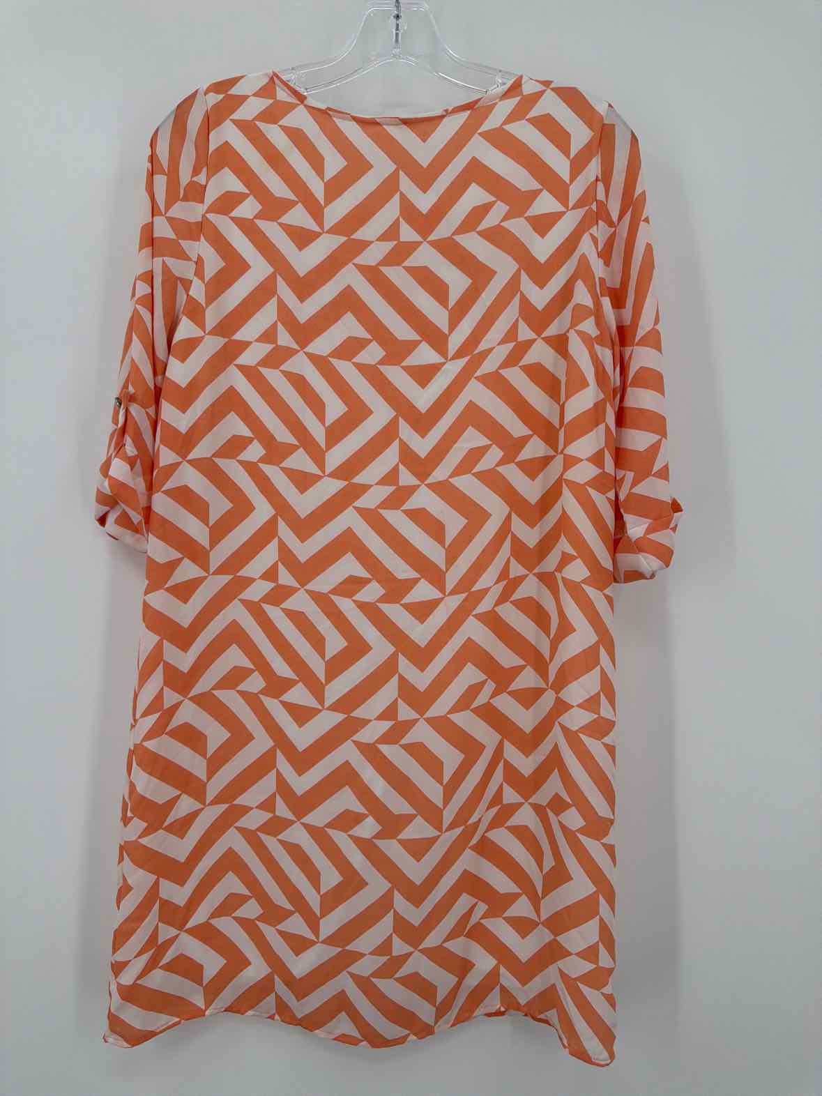 Pre-Owned Everly Orange Size Small Short Long Sleeve Dress | True Fashionistas.