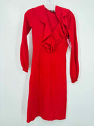 Pre-Owned La Petite Robe Chiara Boni Red Size 42/8 Short Long Sleeve Dress | True Fashionistas.
