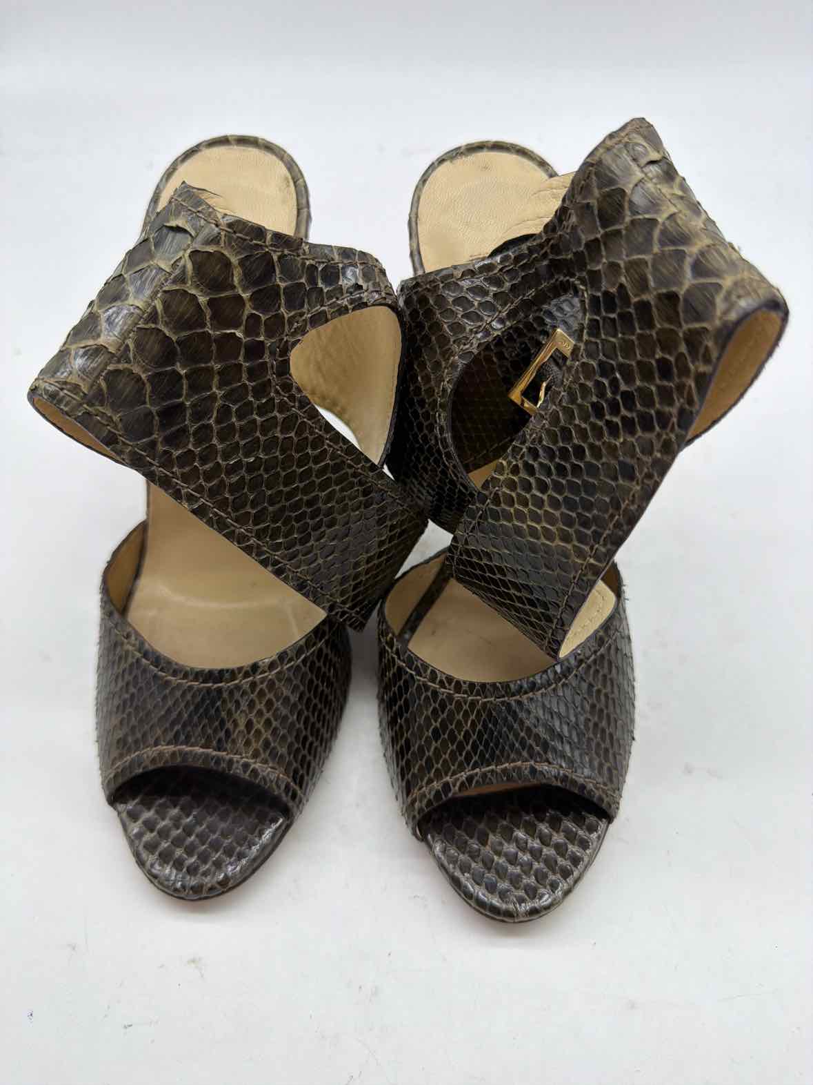 Pre-Owned Jimmy Choo Brown Size 7 Strappy Heels | True Fashionistas.